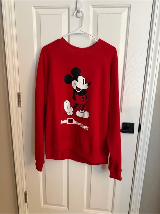 Disney Sweaters - Disney Red Mickey Mouse Crewneck Sweatshirt